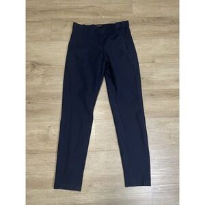 Banana Republic Devon Pants Womens Sz 4 Navy Blue Fitted Ankle Career
